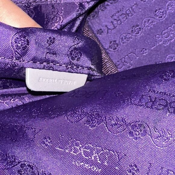 Liberty of London Grey Blue Marlborough Handbag Purse Iphis Tote HTF - Picture 8 of 9